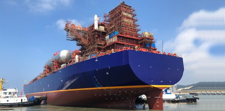 Milestones come in pairs for the maritime gas silk road: Launching of the first 85,000cbm VLEC and steel cutting of the second