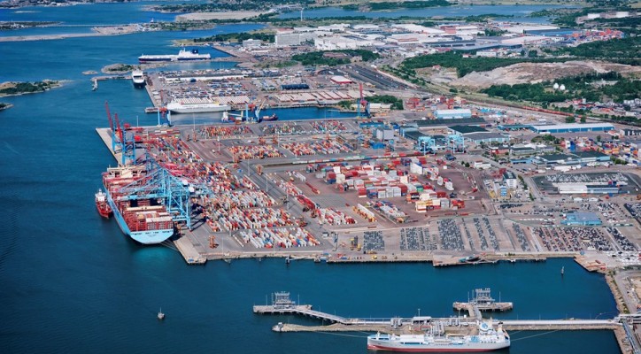 Port of Gothenburg freight volumes 2018