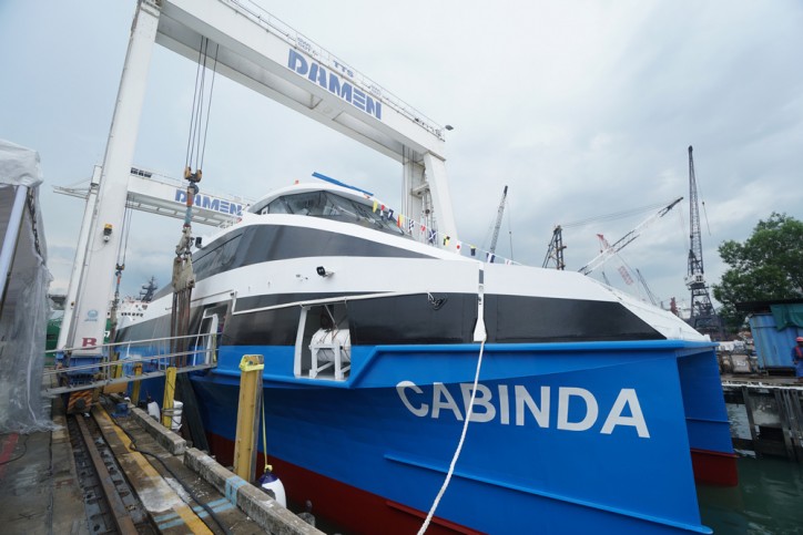 Fast Ferry for Angolan Transport Ministry launched at Damen Shipyards Singapore