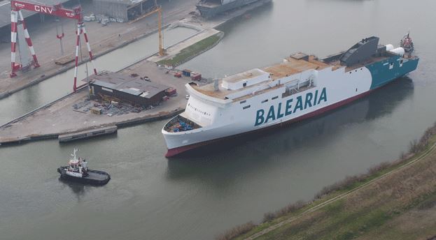First Balearia LNG ferry Hypatia de Alejandría launched in Italy