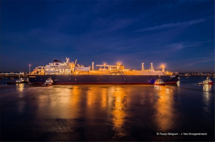 World’s first top category ice class LNG carrier calls at Zeebrugge LNG terminal