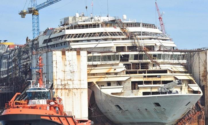 Costa Concordia takes its final journey ready for dismantling