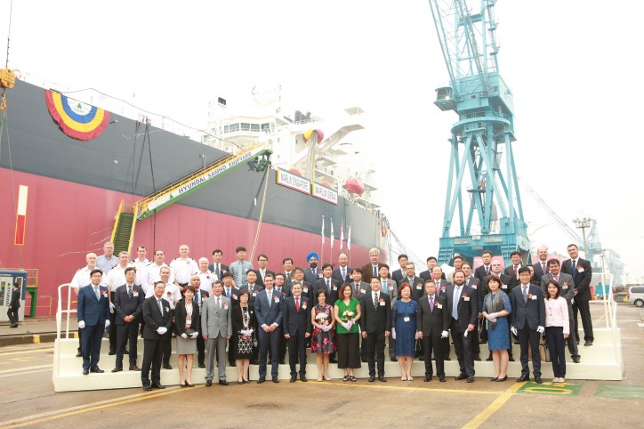 Naming ceremony for first of 35 newbuild crude oil and product tankers on order to be leased to Trafigura