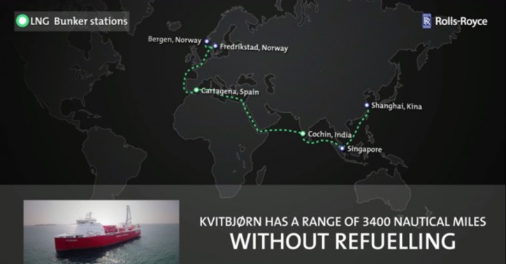 World`s Longest Journey Powered by Rolls-Royce LNG Engine Systems 