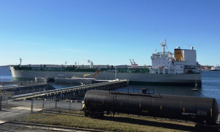 MT Acadian first vessel at new Irving Oil terminal in Dartmouth, Nova Scotia