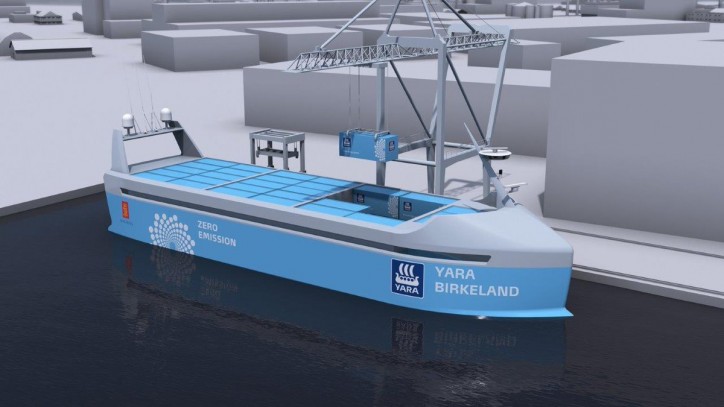 YARA and KONGSBERG enter into partnership to build world's first autonomous and zero emissions ship (Video)
