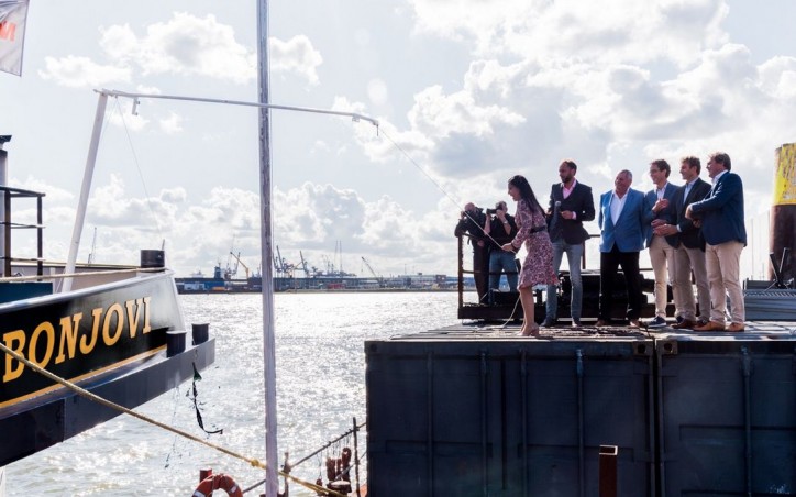 Christening of electric inland vessel BON JOVI in Rotterdam