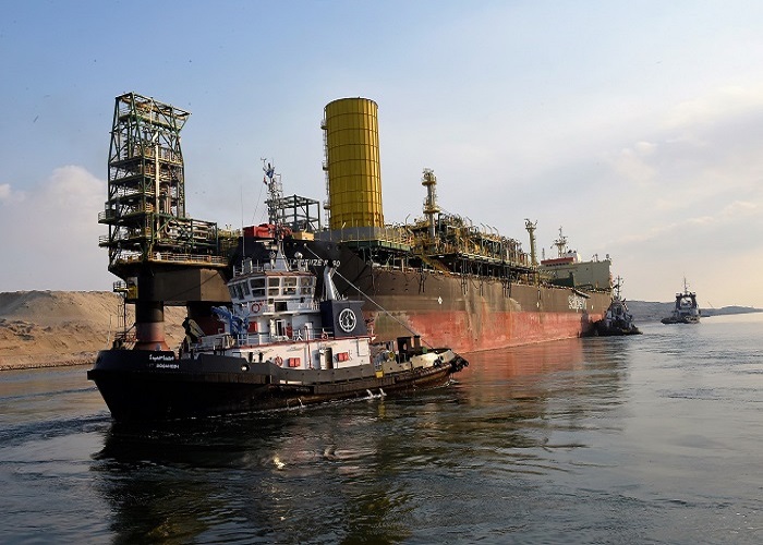 The new Suez Canal experienced one of the hardest passage of a reared towed Offshore Support Vessel: FIRENZE FPSO
