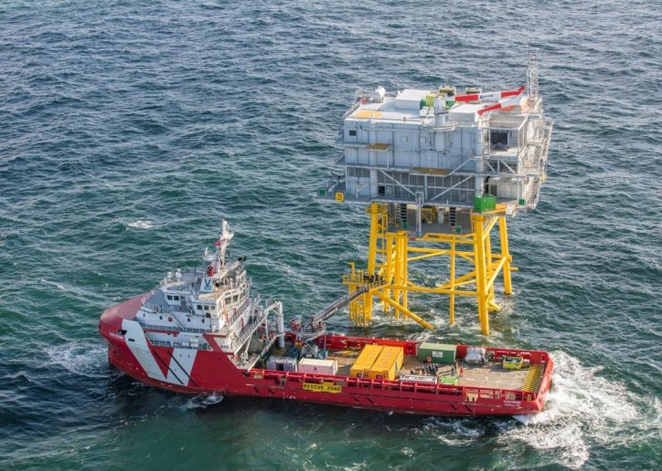 Den Helder PSVs at work in Gemini Wind Park