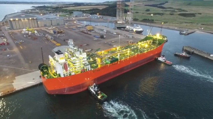 VIDEO: Mariner B floating storage unit reaches Scotland