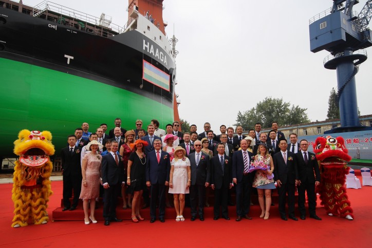 ESL Shipping holds naming ceremony for its second LNG-fueled dry cargo vessel