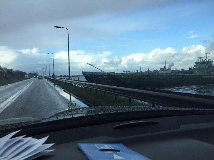 Cargo ship SARDIUS rammed a dike in Ijmuiden, Netherlands