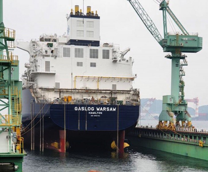 GasLog LNG newbuild, GasLog Warsaw, launched at SHI shipyard