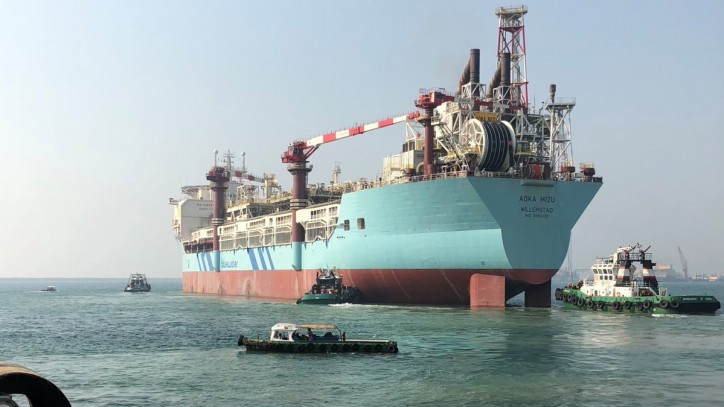 FPSO Aoka Mizu sails away from Dubai