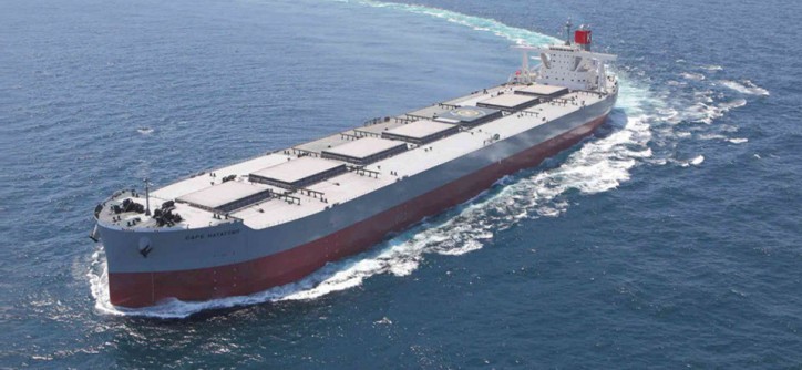 K-Line’s new 200,000-dwt bulk carrier CAPE SAPPHIRE launched at Imabari Shipbuilding yard