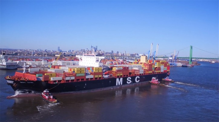 Video: PhilaPort Welcomes Its Largest Vessel to Date MSC Avni