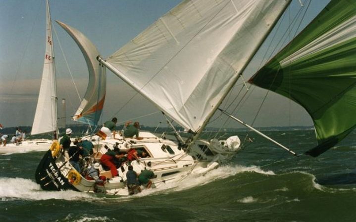 1992: Prince Philip sails the yacht Yeoman at Cowes Week, also in the crew was Prince Edward
