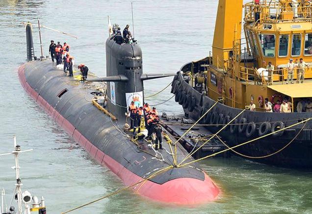 Indian Submarine sails for sea trials