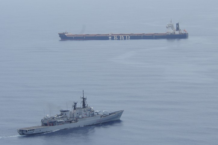 EU warship ITS Libeccio responded to a distress call from an Italian-flagged merchant vessel MV Roberto Rizzo