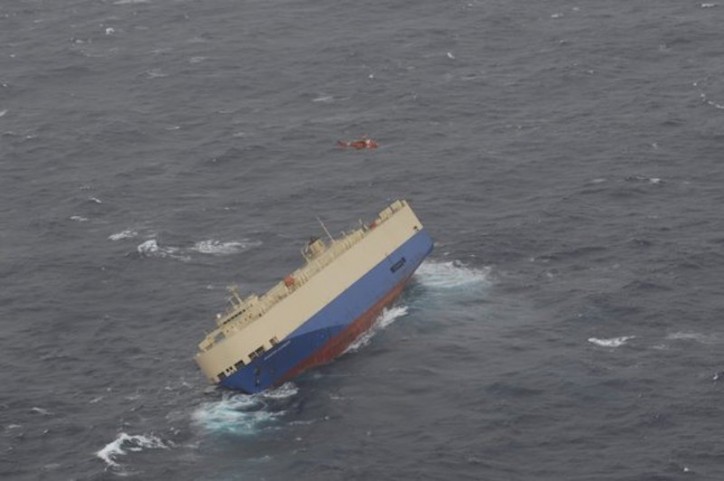 Vehicles Carrier Modern Express disabled with heavy list in Bay of Biscay; Crew evacuated (Video)