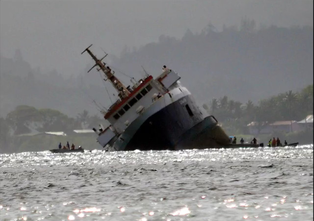 Ferry capsizes off Fijian capital Suva