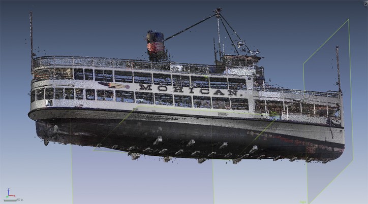Historic Vessel Laser Scanned for Hull Refit