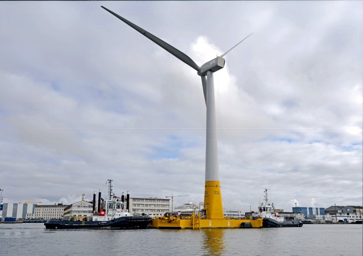 Boluda France tugs position France’s first floating wind turbine