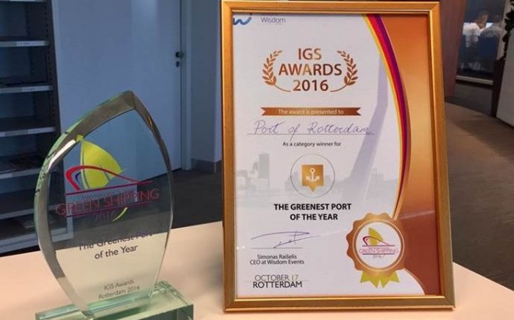 Rotterdam wins award for greenest port