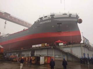 FKAB-designed tanker Prospero launched at Wuhu Shipyard