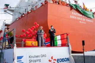 Edison Knutsen OAS Shipping Held Naming Ceremony for LNG Carrier Ravenna Knutsen