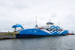 Estonia’s first hybrid ship Tõll operates between Muhu and mainland Estonia