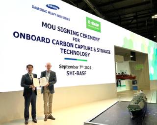 BASF and Samsung Heavy Industries collaborate on Carbon Capture & Storage onboard maritime vessels