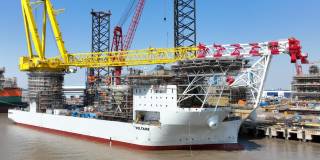 Jan De Nul's Newbuild Jack-up Voltaire Hit By Typhoon Muifa