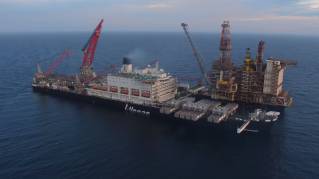 WATCH: Allseas Pioneering Spirit completes 30,000-tonne Gyda platform removal