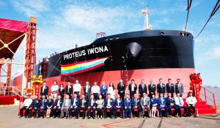 Shanghai Waigaoqiao Shipbuilding delivers Aframax dual-fuel tanker PROTEUS IWONA to owner