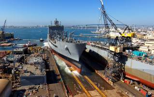 General Dynamics NASSCO Christens the Third Ship in the T-AO Fleet Oiler Program for the US Navy