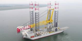 Largest jack-up vessel Voltaire arrives in the UK to build largest wind farm in the world