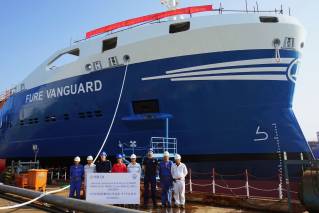 Furetank and Algoma’s first dual-fuel Vinga-class ship hits the water