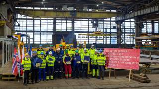 Ulstein announces successful first steel cutting for Nexans’ next CLV