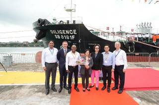 LNG dual-fuelled bunker tanker joins TFG Marine fleet to operate in the Port of Singapore