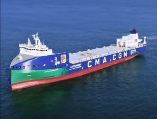 Delivery of the CMA CGM MERMAID: First ship in a series of 10 container ships with a unique design in the world for better energy performance