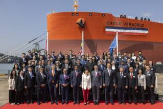 AET celebrates naming of Singapore-flagged LNG dual-fuel VLCC, Eagle Veracruz