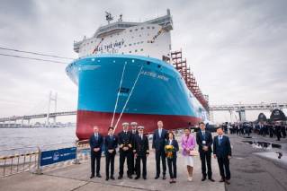Maersk names second vessel of its large methanol-enabled fleet Astrid Mærsk in Yokohama, Japan