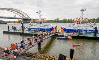 Christening ceremony for Van Oord’s two new hybrid water injection dredgers and an unmanned survey vessel
