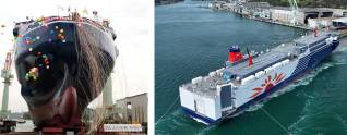 Naming and Launching Ceremony for the Sunflower Kamuy Held 1st LNG-fueled Ferry on Oarai-Tomakomai Route
