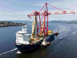 Port of Greenock welcomes first of two £25M Cranes