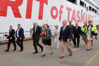 Rauma shipyard launches the second passenger-car ferry ordered for Tasmania