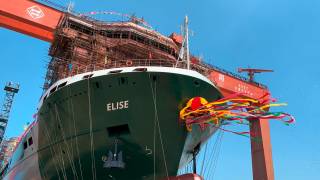 Harren Group and SAL Heavy Lift celebrated the launch of MV Elise, the first of five planned Orca class heavy lift vessels