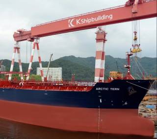 K Shipbuilding’s first 50,000 DWT LNG dual-fuel MR tanker delivered to LR Class