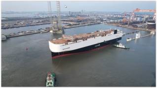 UECC expands eco-friendly fleet with dual-fuel LNG newbuild Blue Aspire for key European route